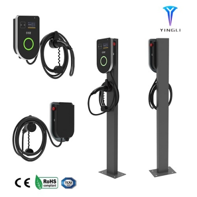 7KW AC Wallbox Smart OCPP Public EV Cargador con cable