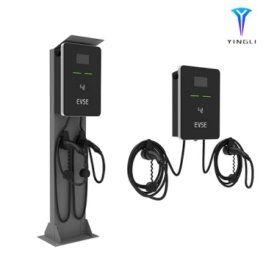 2*11KW Dual Plugs OCPP Business EV Wallbox de carga